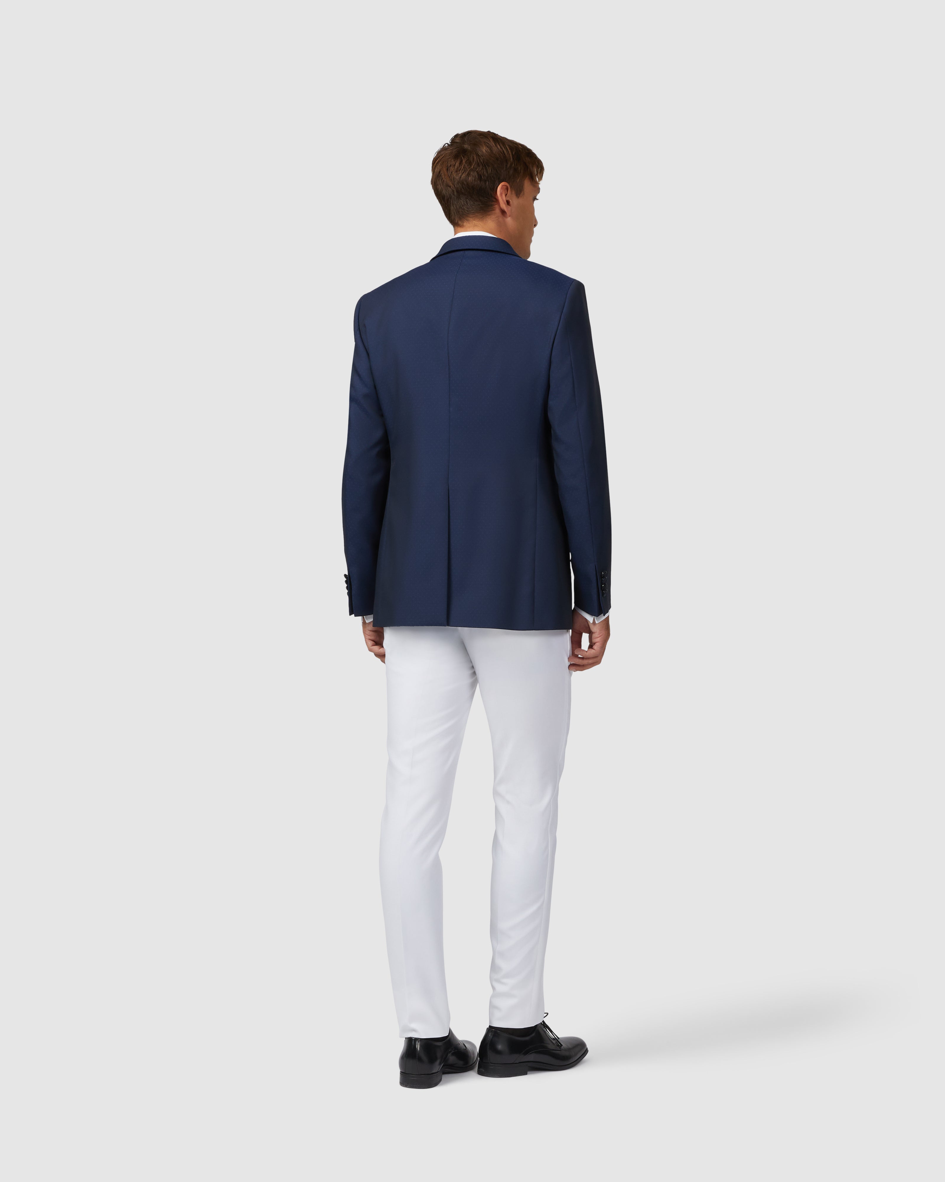 Completo 4 pezzi blu con rever con bordino contrasto