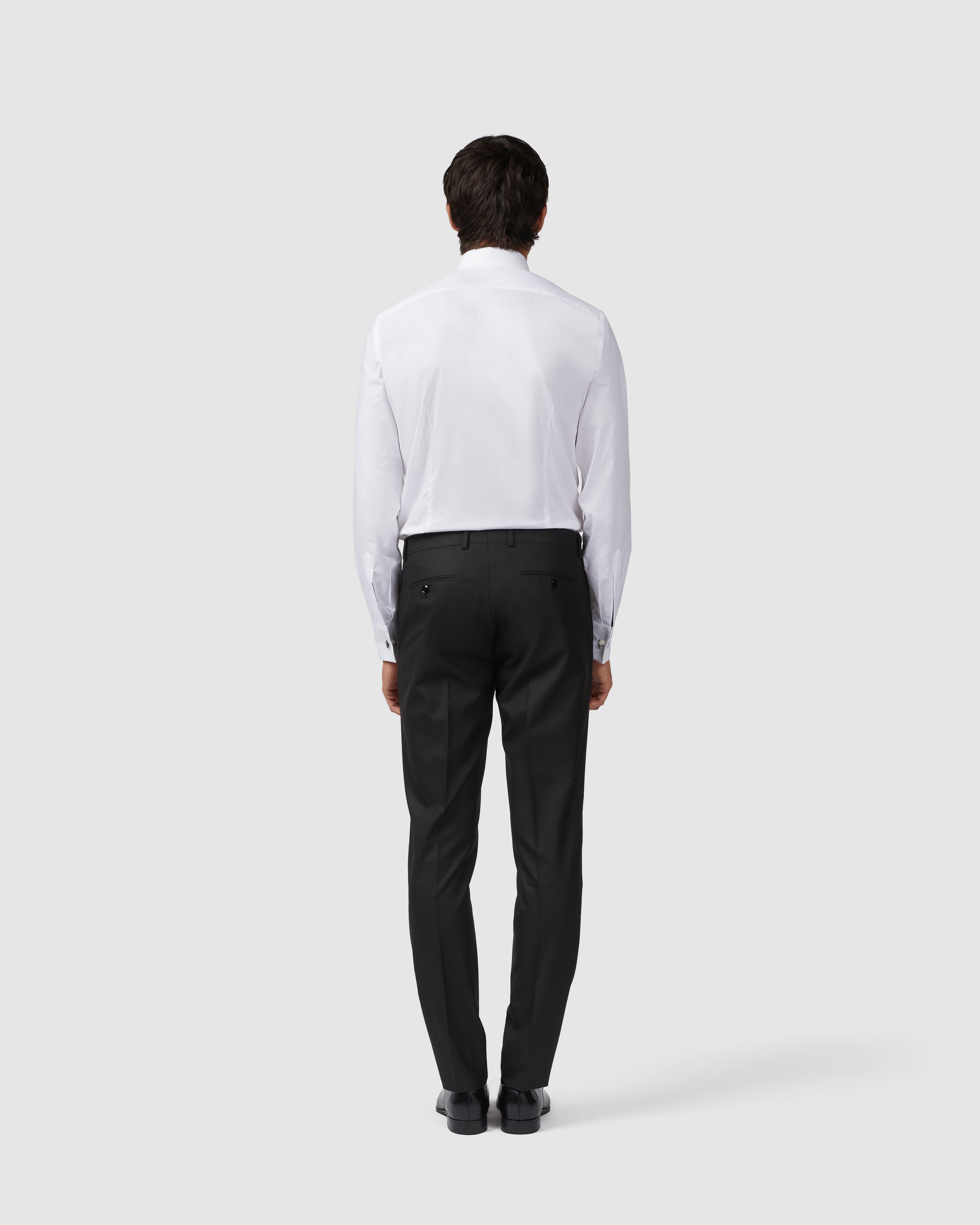 Camicia bianca in popeline comfort con collo italiano