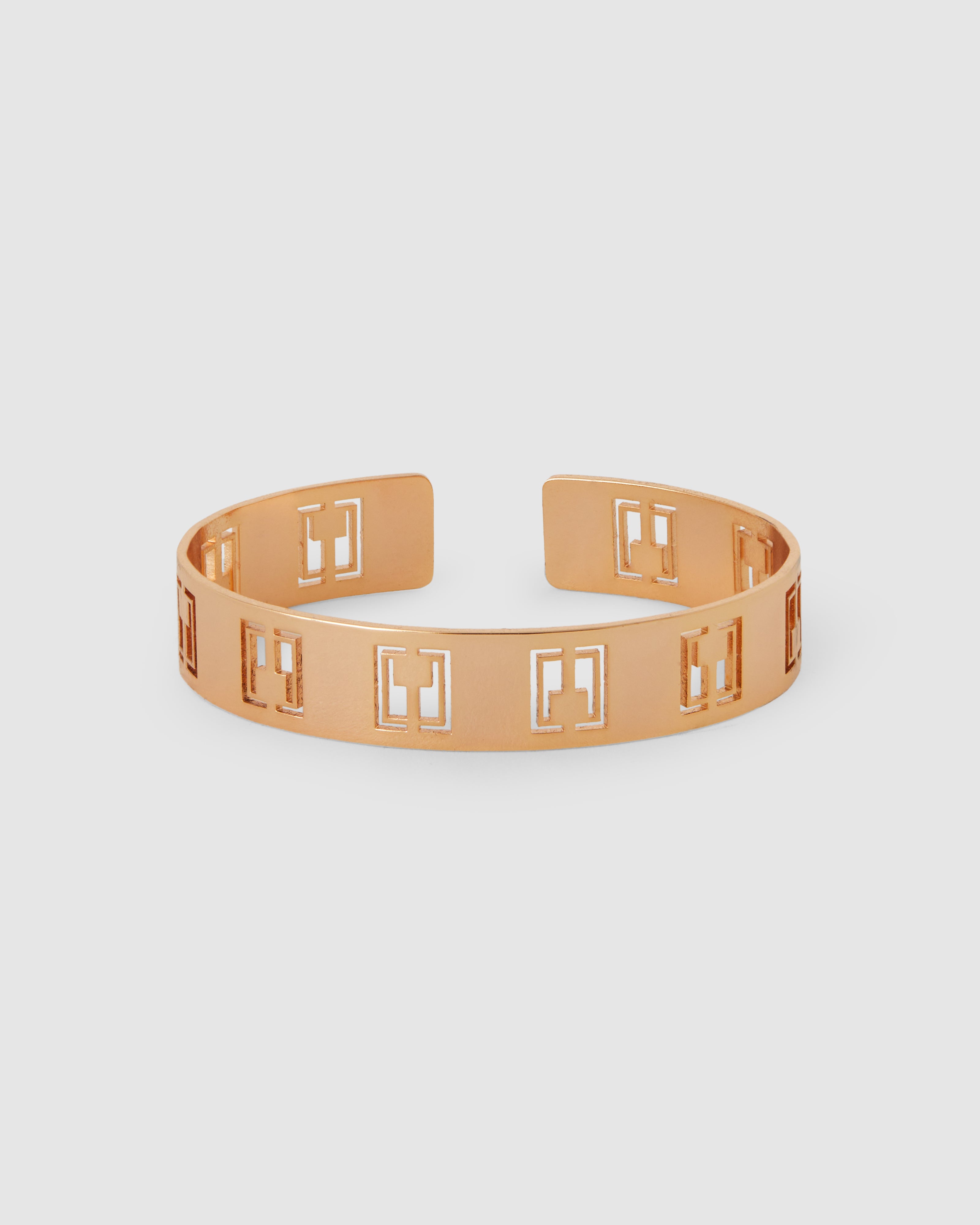 Bracelet à logo découpé en or rose