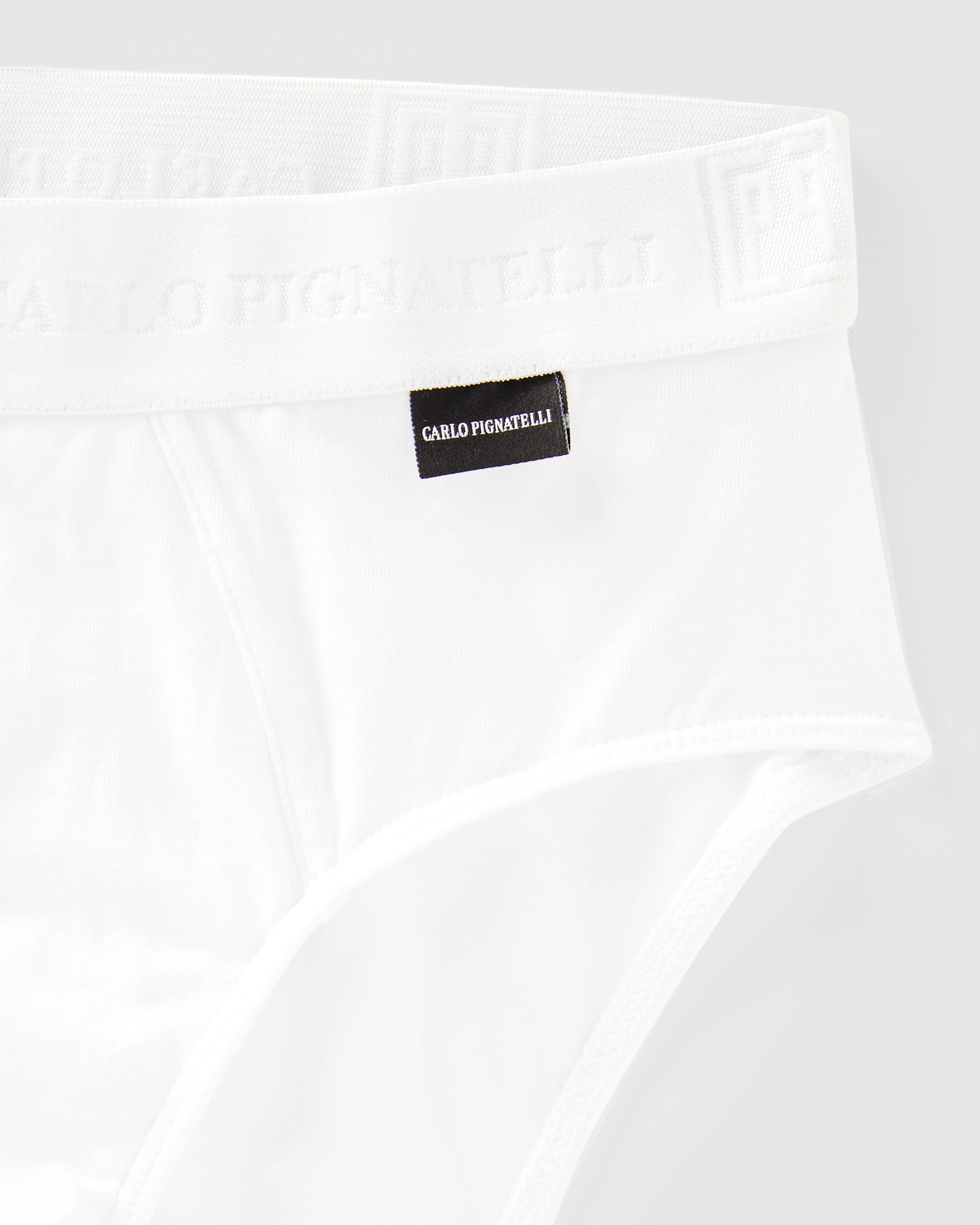 Classic white jersey briefs with logo