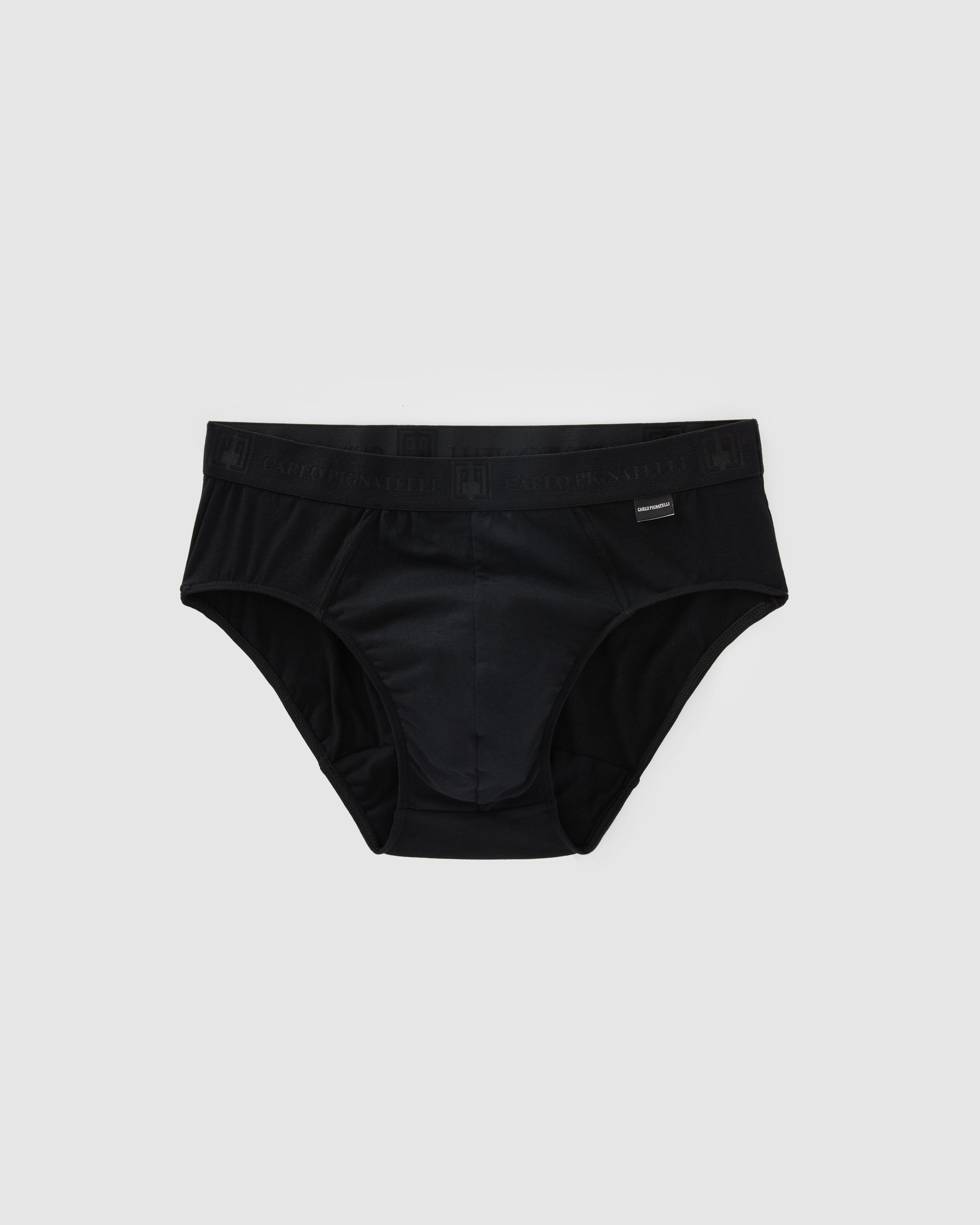 Classic black jersey briefs with logo