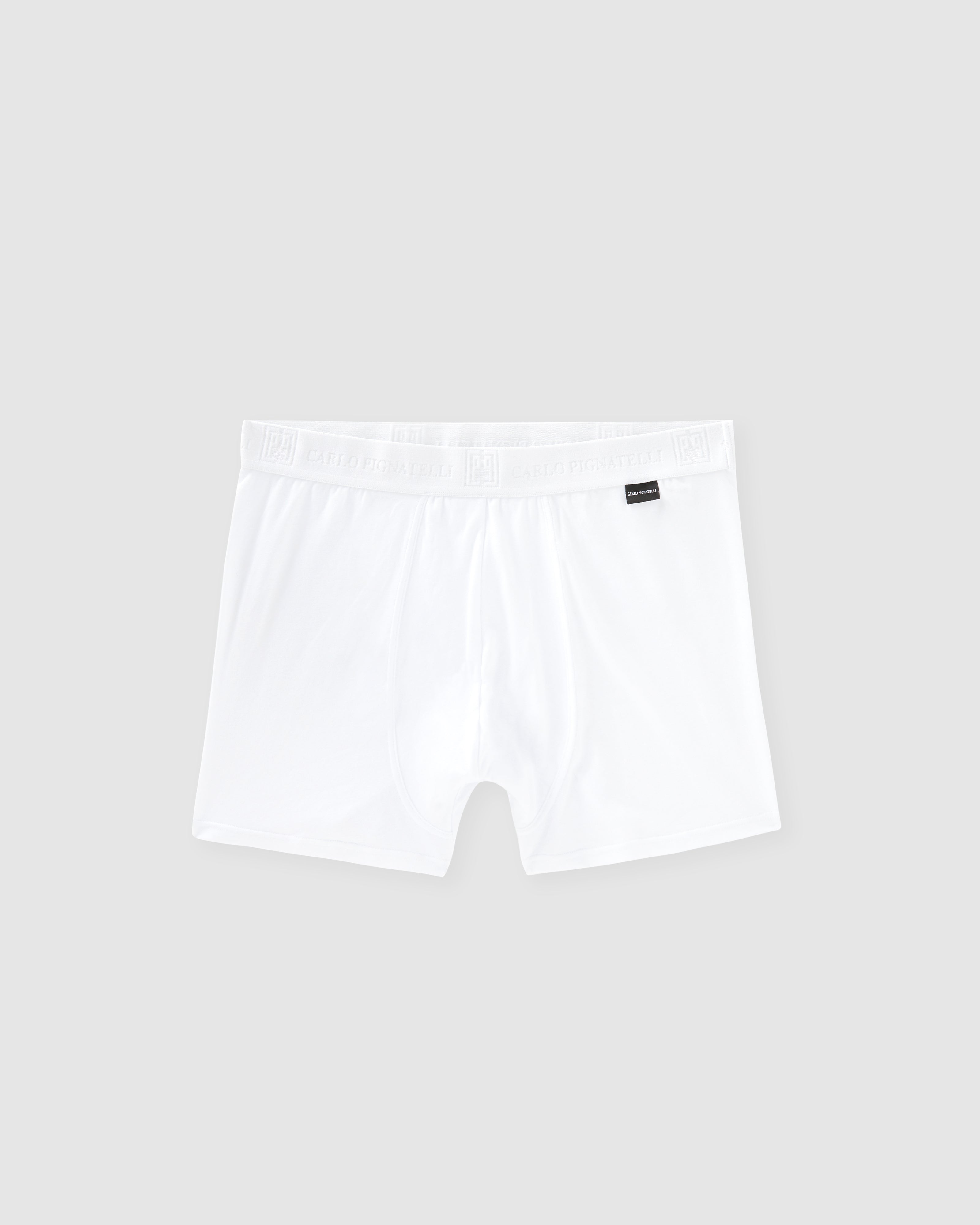 Boxer classico bianco in jersey con logo