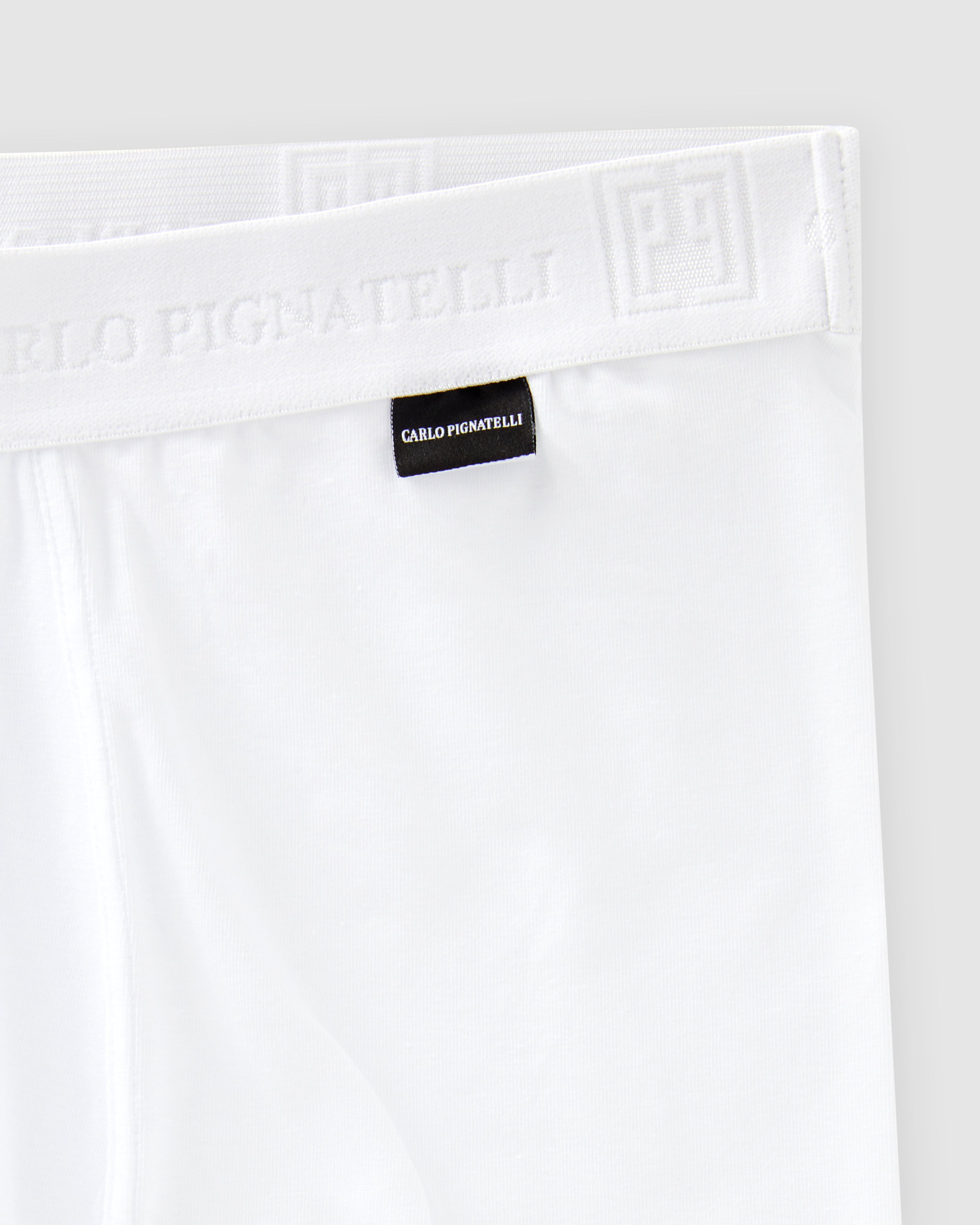 Boxer classico bianco in jersey con logo