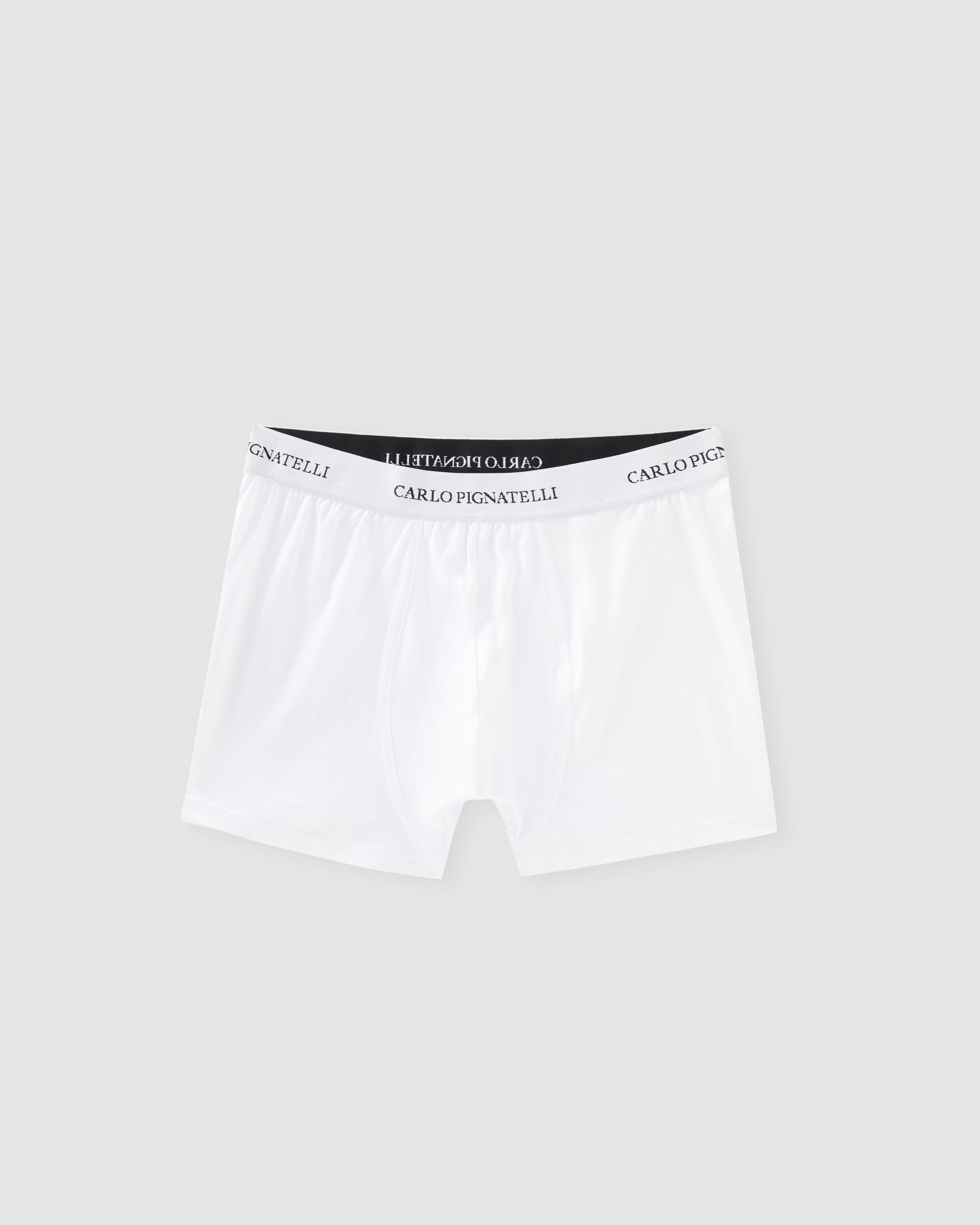 Boxer classico bianco in jersey con logo contrasto