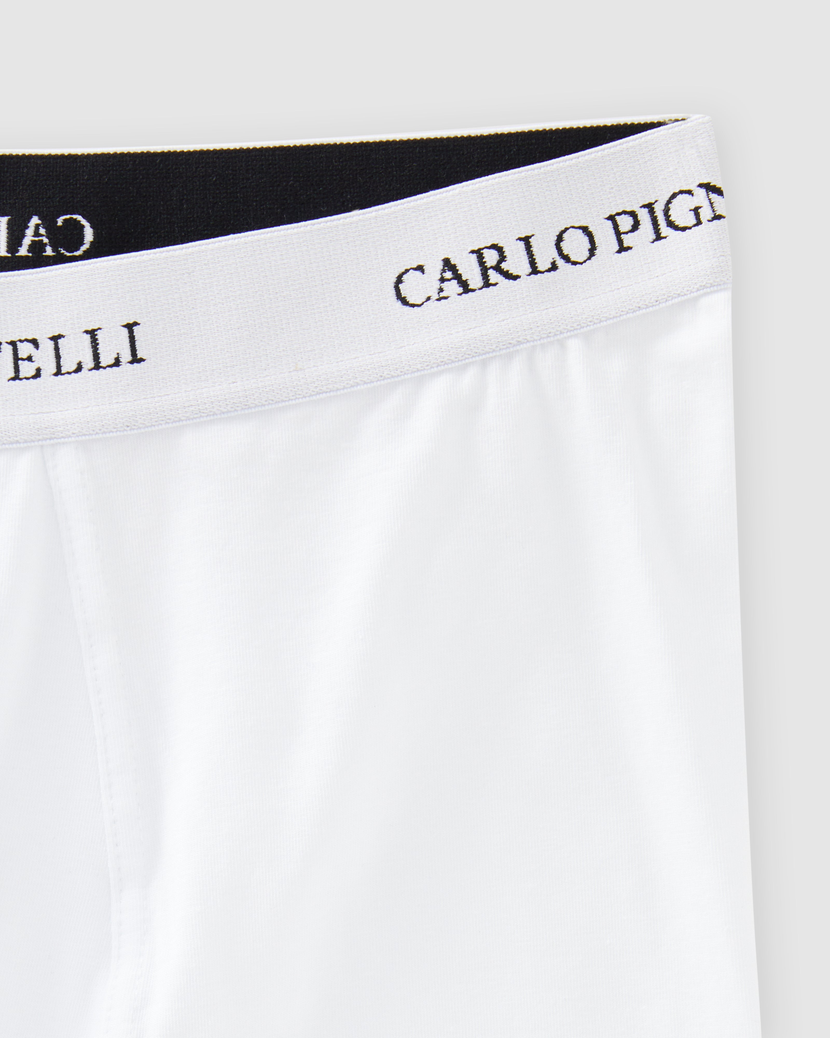 Boxer classico bianco in jersey con logo contrasto